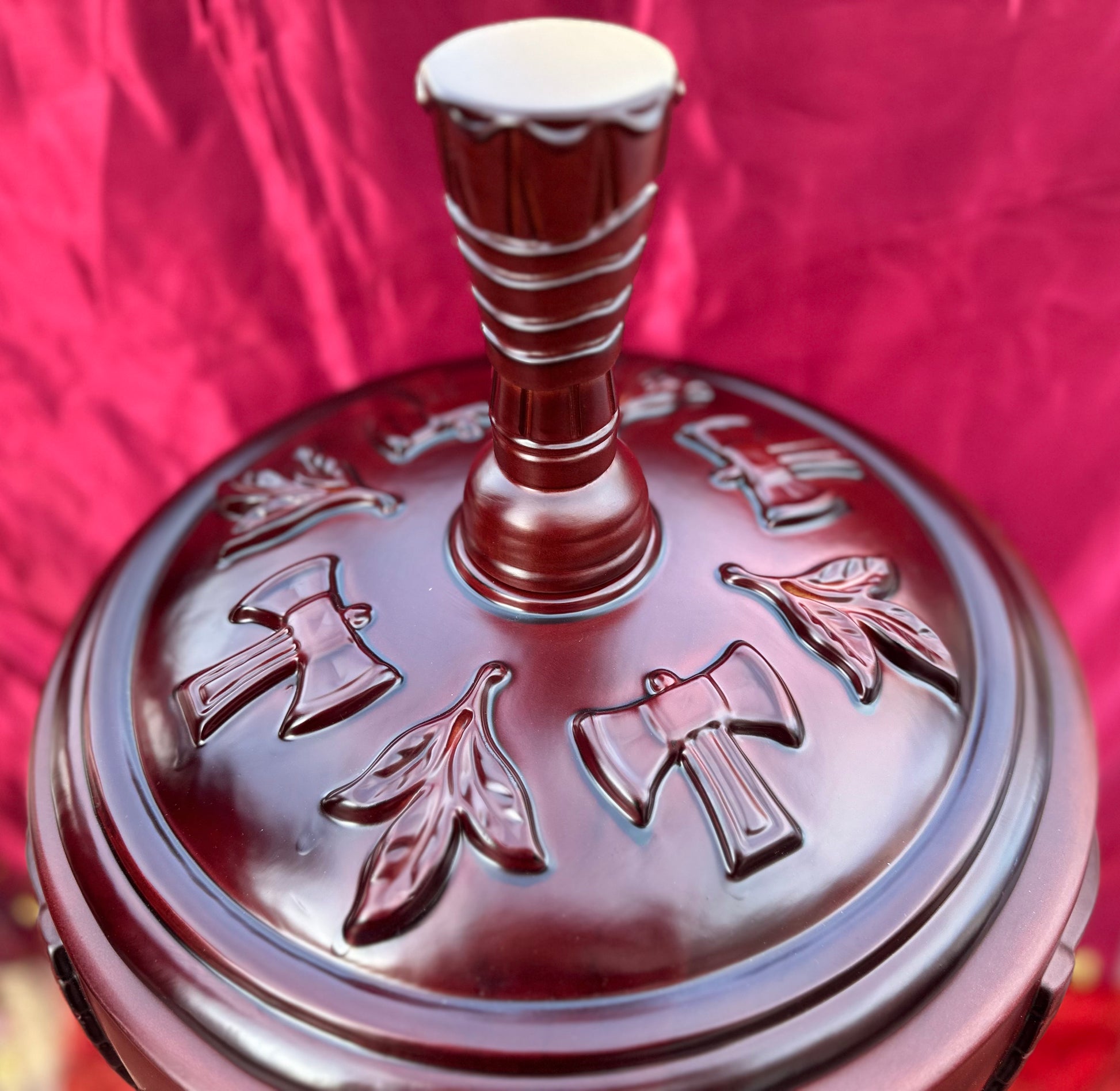 Set Grande Batea y Pilon Para Chango / Large Wooden Batea and Stand (Pilon) Set for Shango