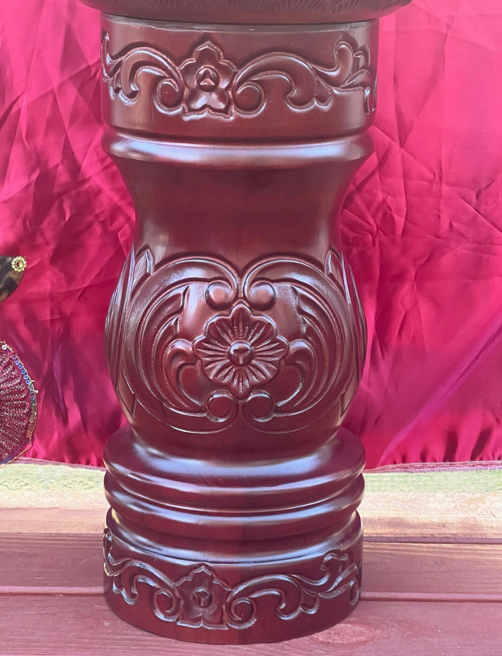 Batea y Pilon Para Chango / Wooden Batea and Stand (Pilon) for Shango