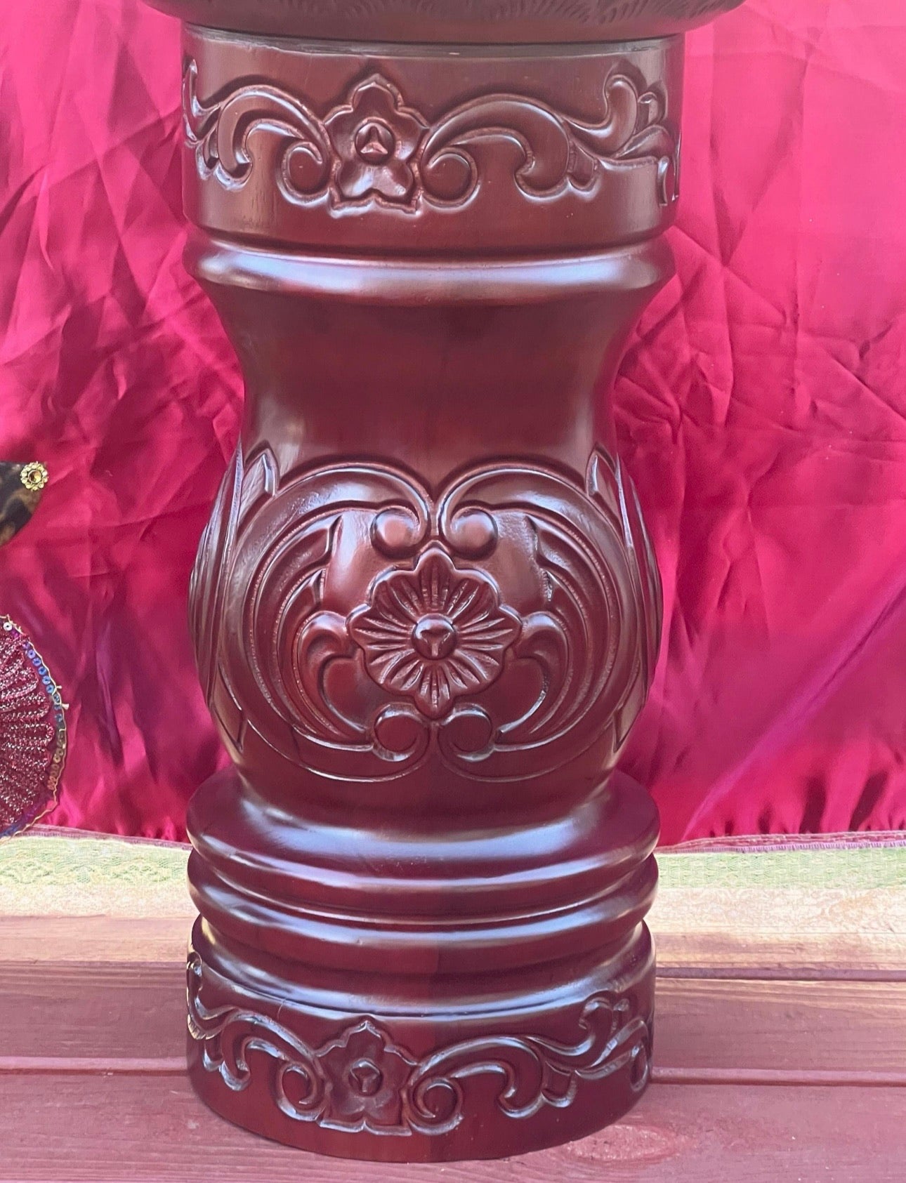 Batea y Pilon Para Chango / Wooden Batea and Stand (Pilon) for Shango