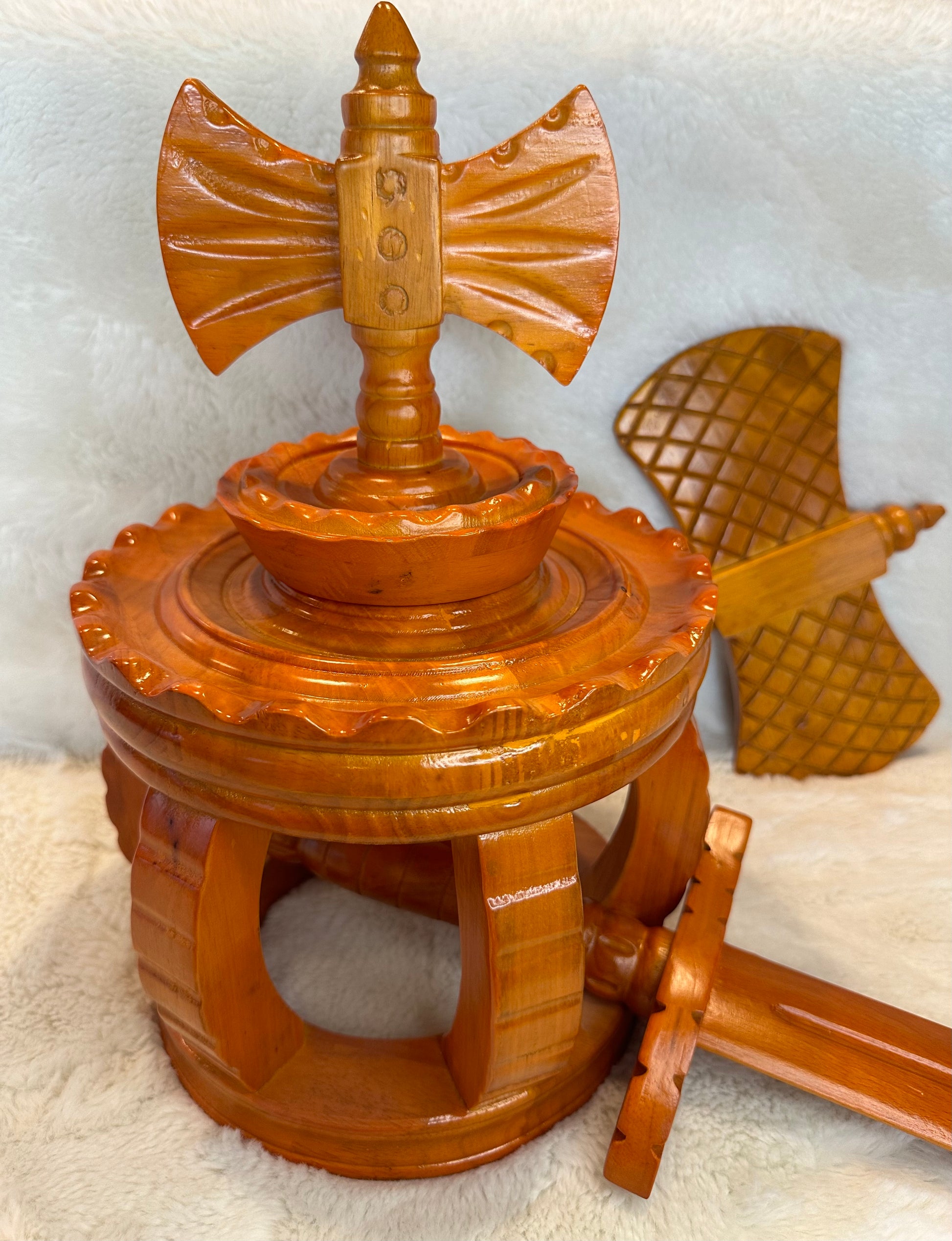 Juego de Corona, en Madera, para Chango / Wooden Crown Set for Shango