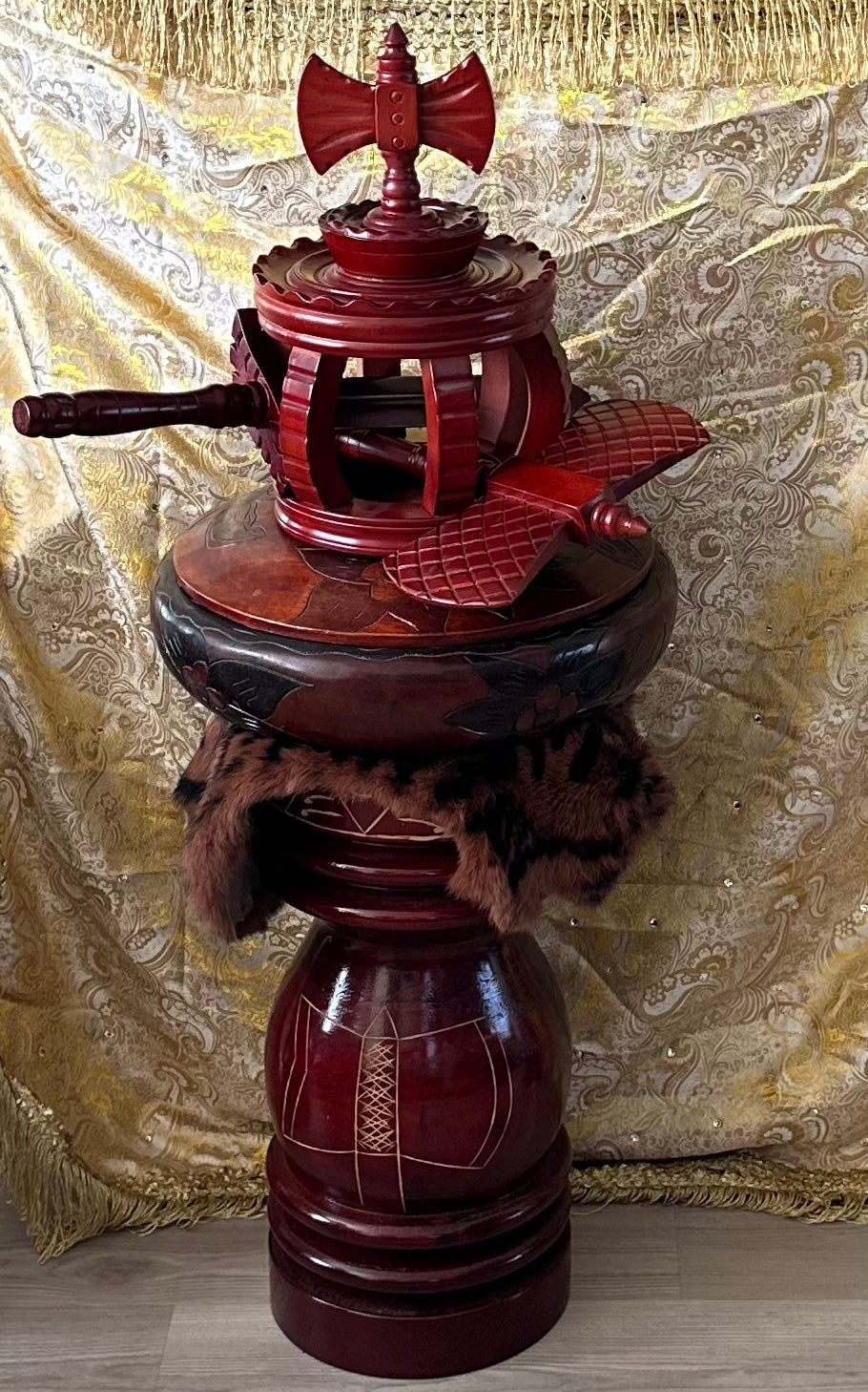 Juego de Corona, en Madera, para Chango / Wooden Crown Set for Shango