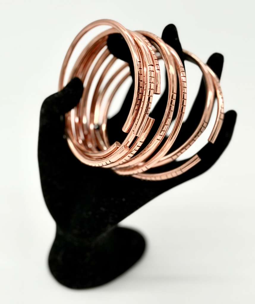 Manillas para Oya en Cobre Fino 6ga / Handmade Pure Copper Oya Bangles 6ga