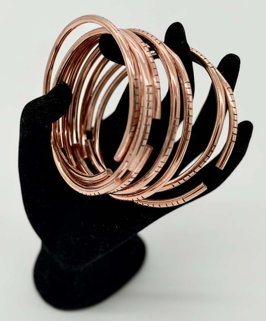 Manillas para Oya en Cobre Fino 6ga / Handmade Pure Copper Oya Bangles 6ga