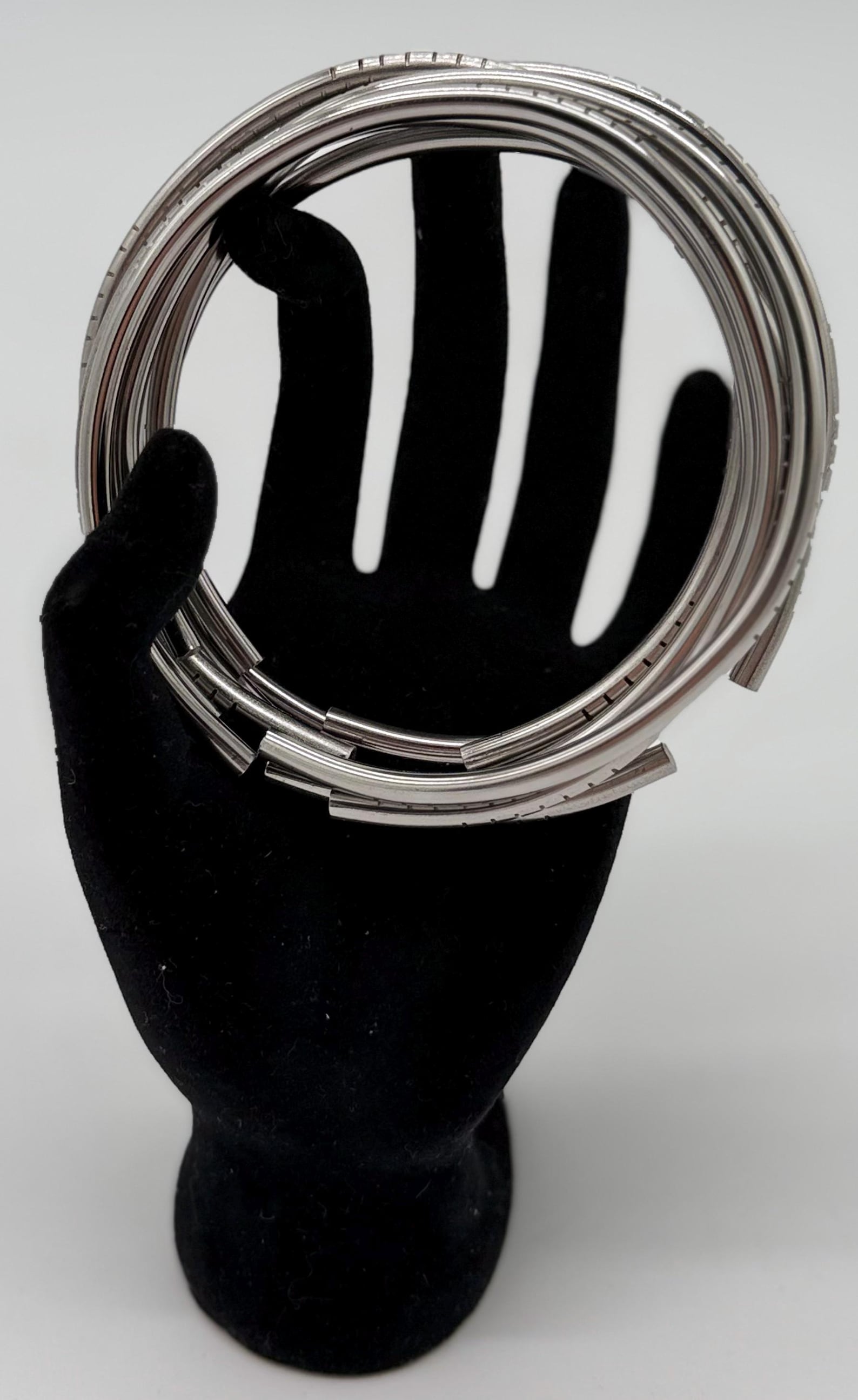 Manillas para Yemaya en Acero Inoxidable - Set de 7 gruesor Tradicional / Stainless Steel Yemaya Bangle set - Set of 7 traditional thick