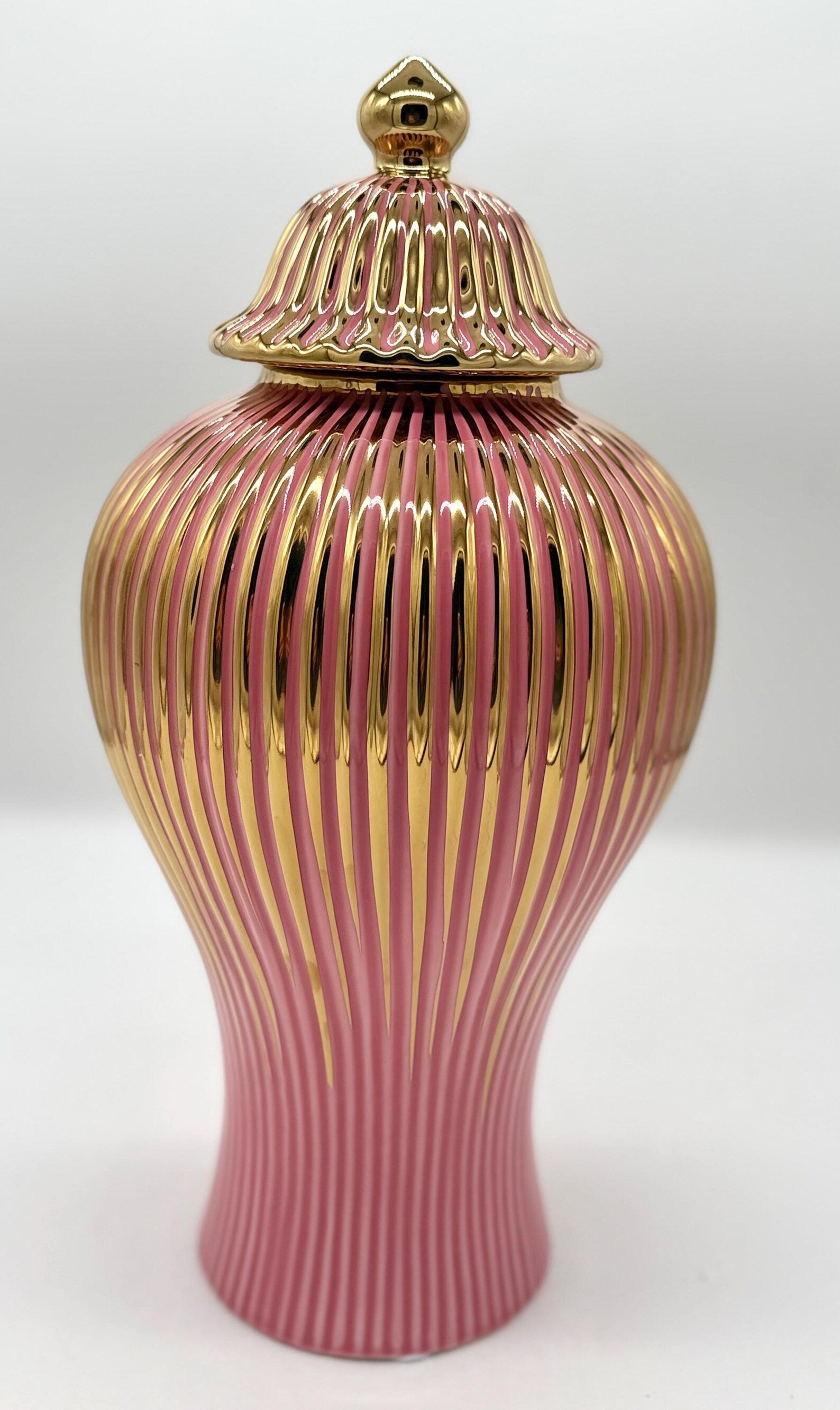 Pink & Gold Ceramic Tinajas for Orishas / Tinajas de Cerámica Para Orishas