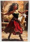Gypsy Woman with Goat / Mujer Gitana con Chivo - 2D Canvas