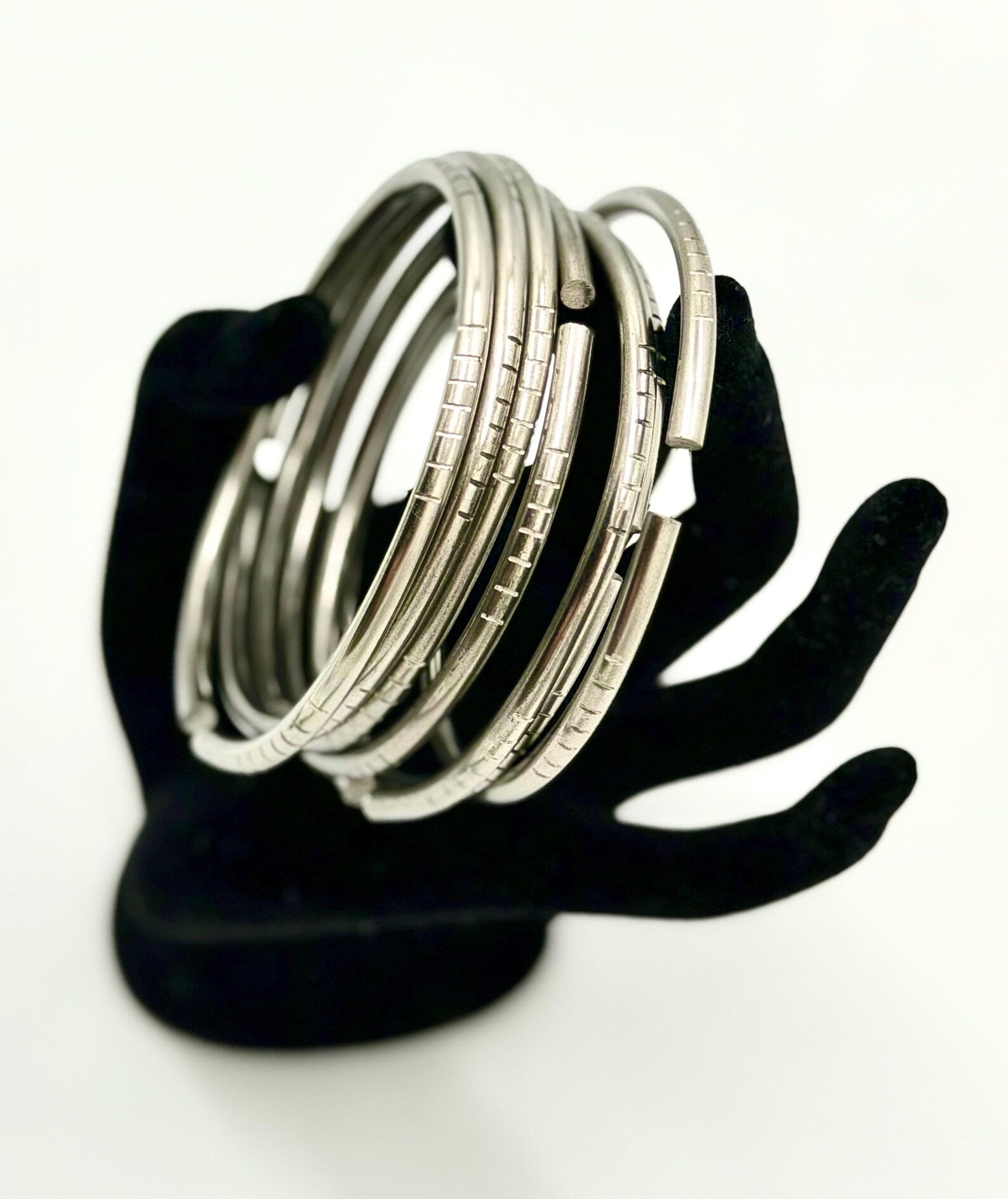 Manillas para Yemaya en Acero Inoxidable  / Stainless Steel Yemaya Bangle Set