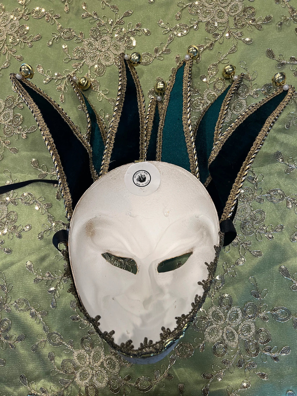 Handmade Venetian Mask: Italian Masquerade Mask for Orishas