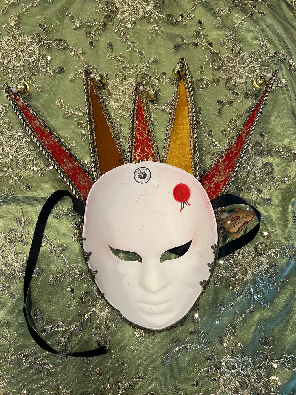 Handmade Venetian Mask: Italian Masquerade Mask for Orishas