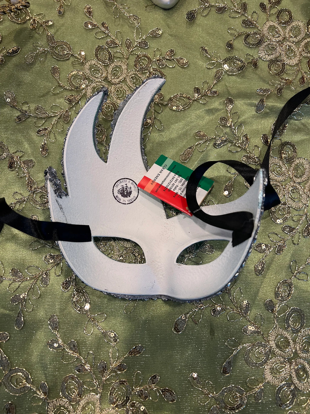 Handmade Venetian Mask: Italian Masquerade Mask for Orishas