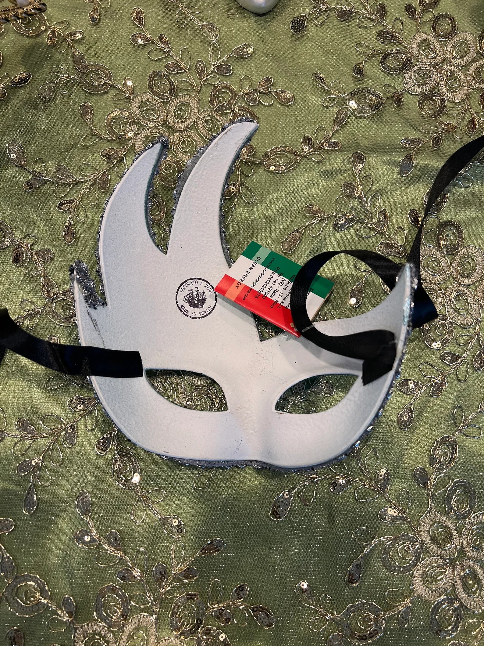 Handmade Venetian Mask: Italian Masquerade Mask for Orishas