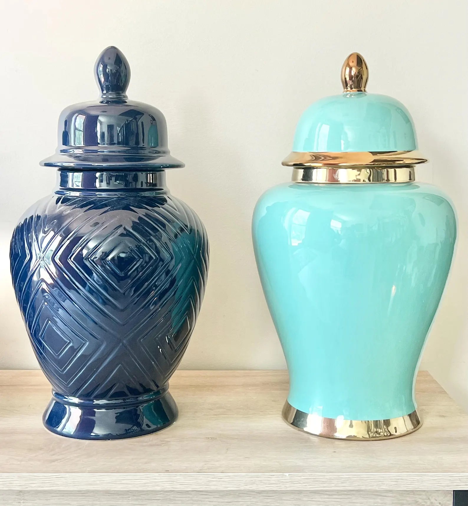 Ceramic Tinaja Ginger Jar for Yemaya/Olokun - Orisha Altar