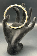 Handmade Two Waters Bangle: .999 Silver & Brass, Oshun Yemayá Jewelry