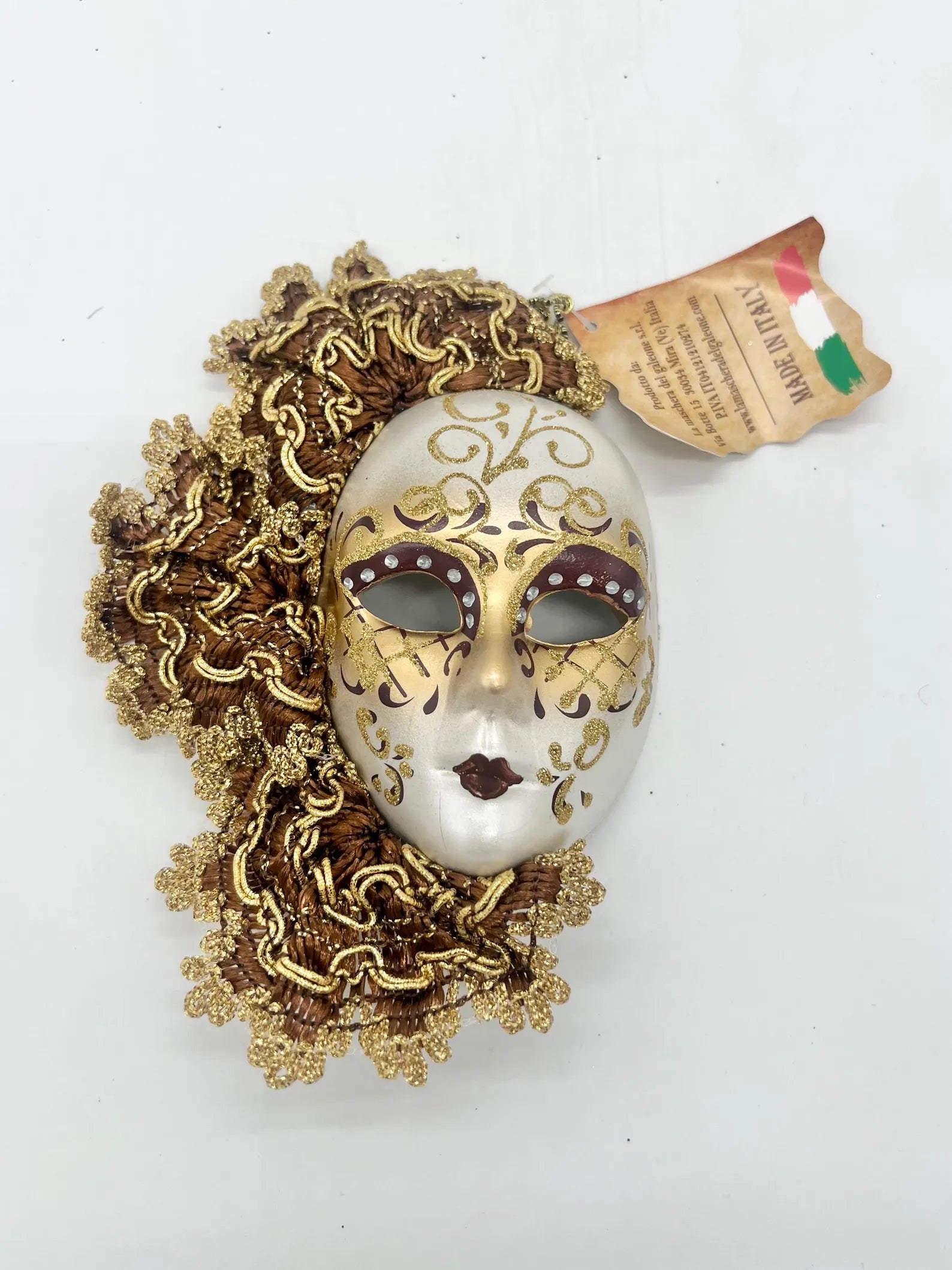 Handmade Venetian Mask for Orishas / Máscara veneciana hecha a mano para Orishas