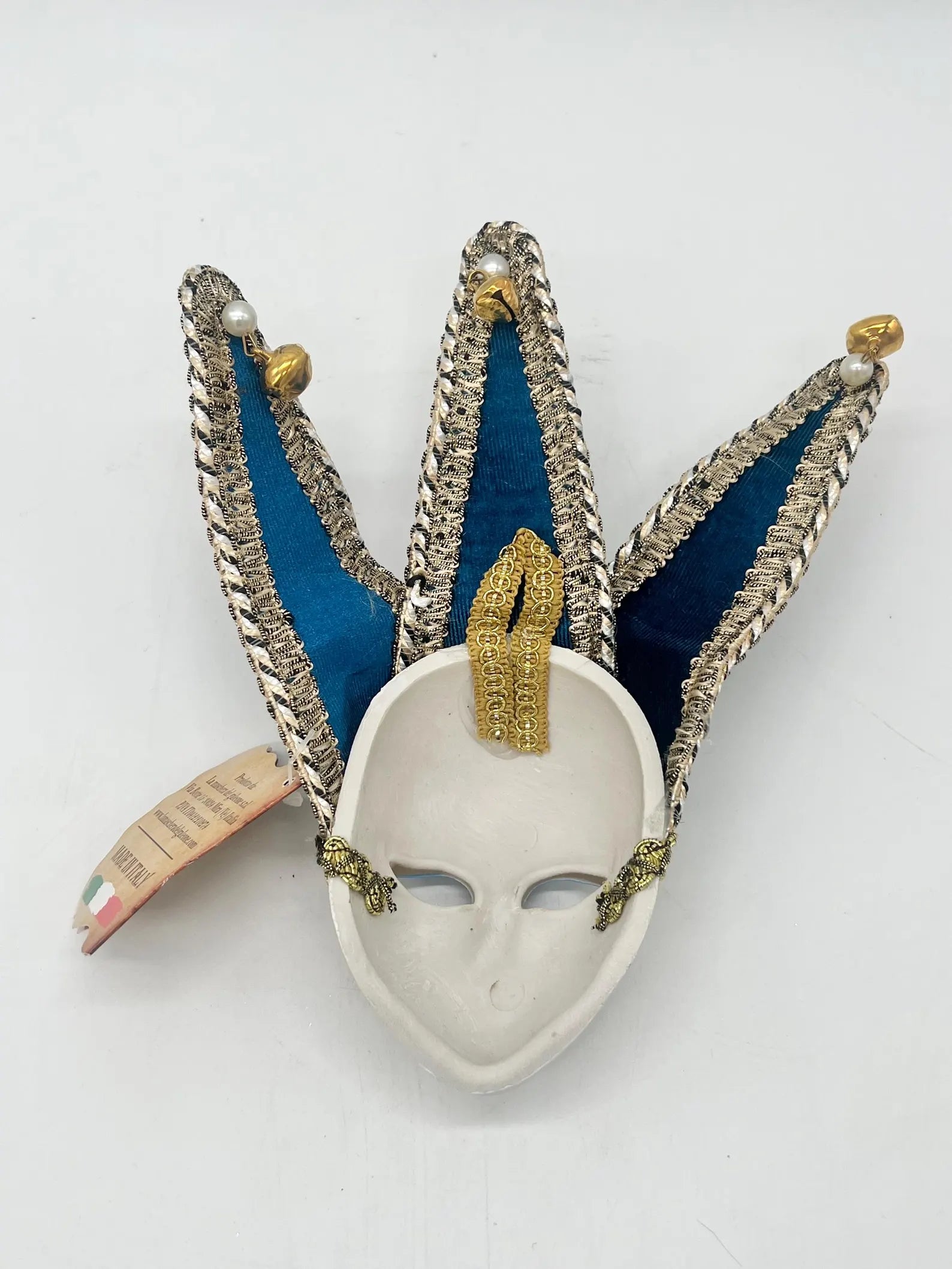 Handmade 8 inch Venetian Mask for Orishas / Máscara veneciana hecha a mano de 8 pulgada para Orishas