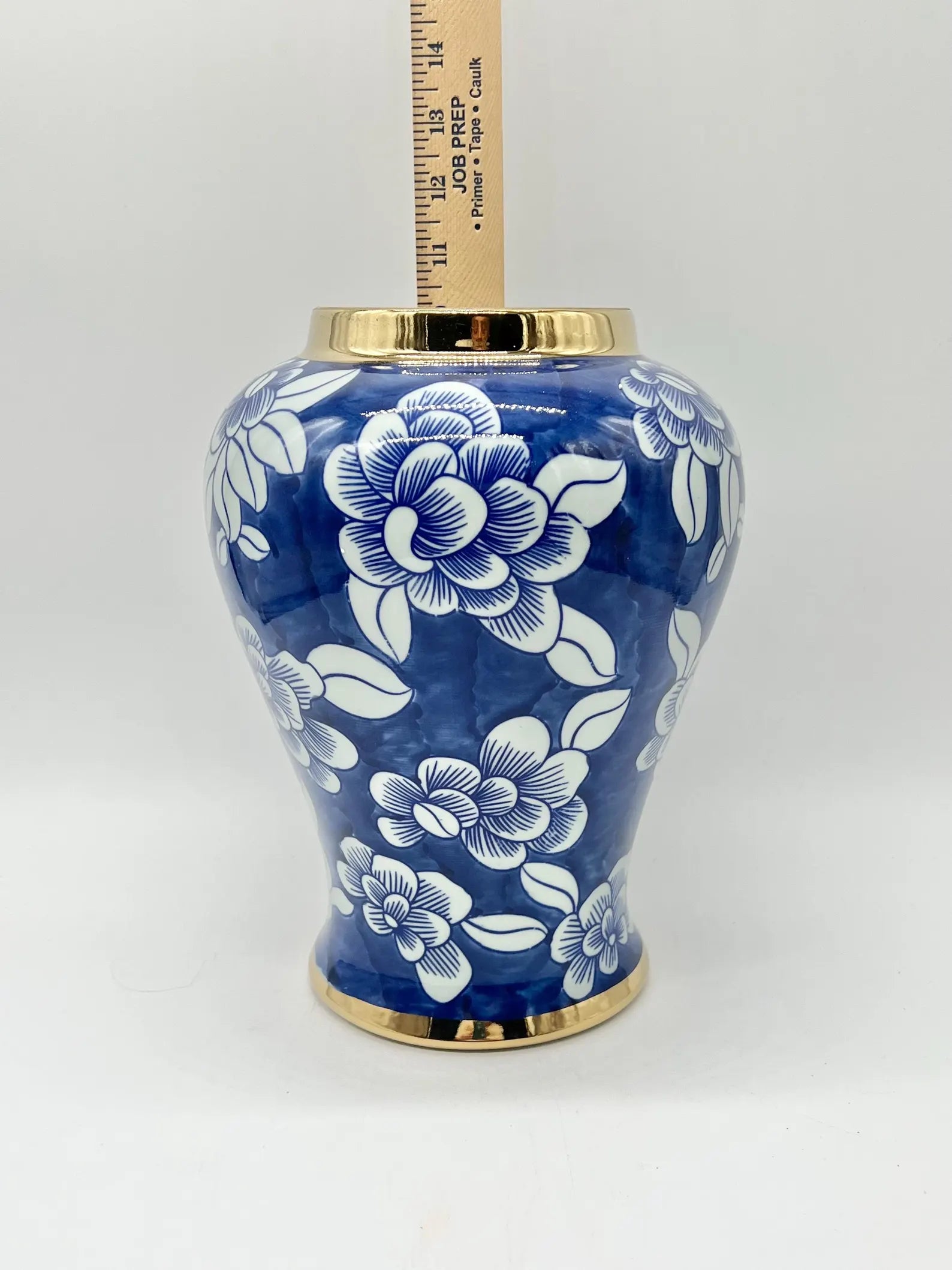 Tinaja Azul Floral para Olokun o Yemaya / Blue Floral Ginger jar for Olokun or Yemaya