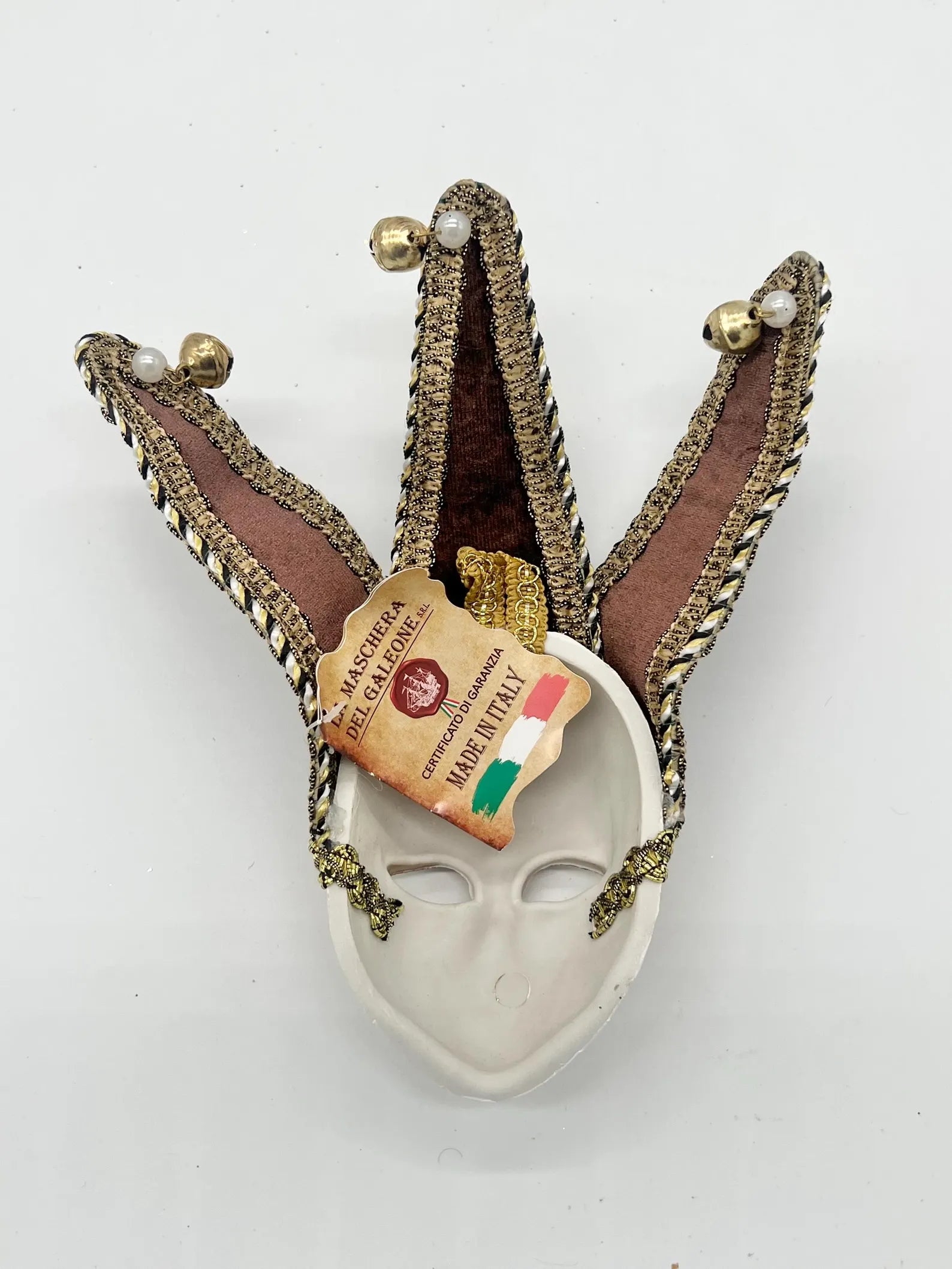 Handmade 8 inch Venetian Mask for Orishas / Máscara veneciana hecha a mano de 8 pulgada para Orishas