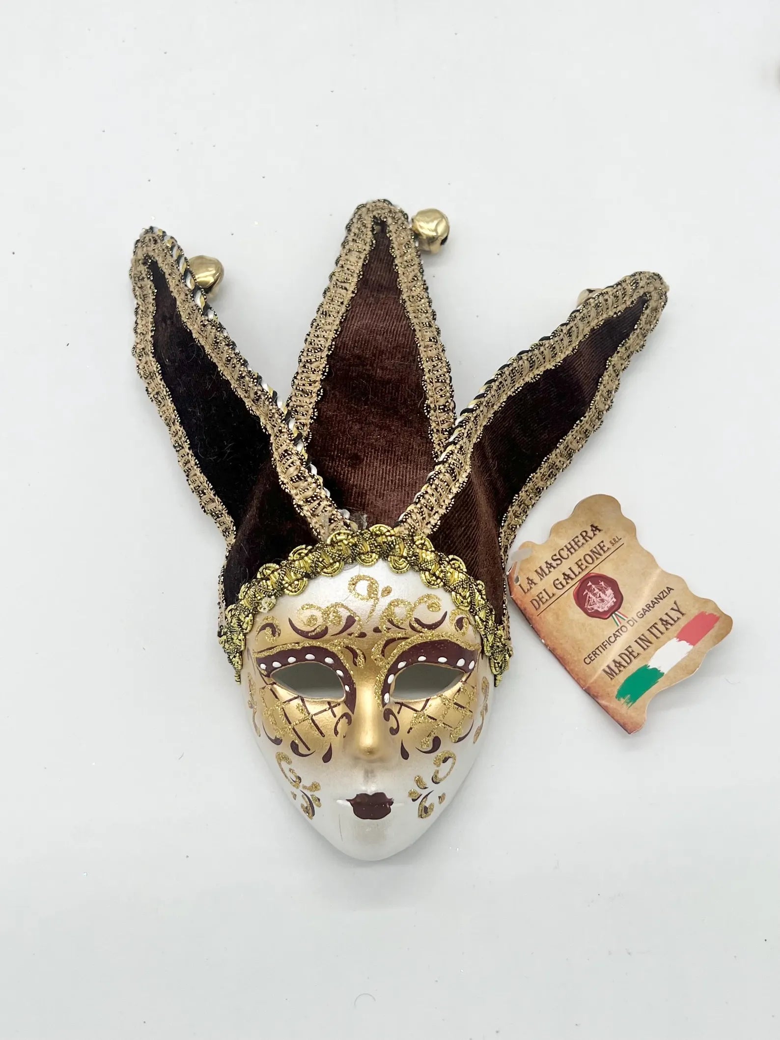 Handmade 8 inch Venetian Mask for Orishas / Máscara veneciana hecha a mano de 8 pulgada para Orishas