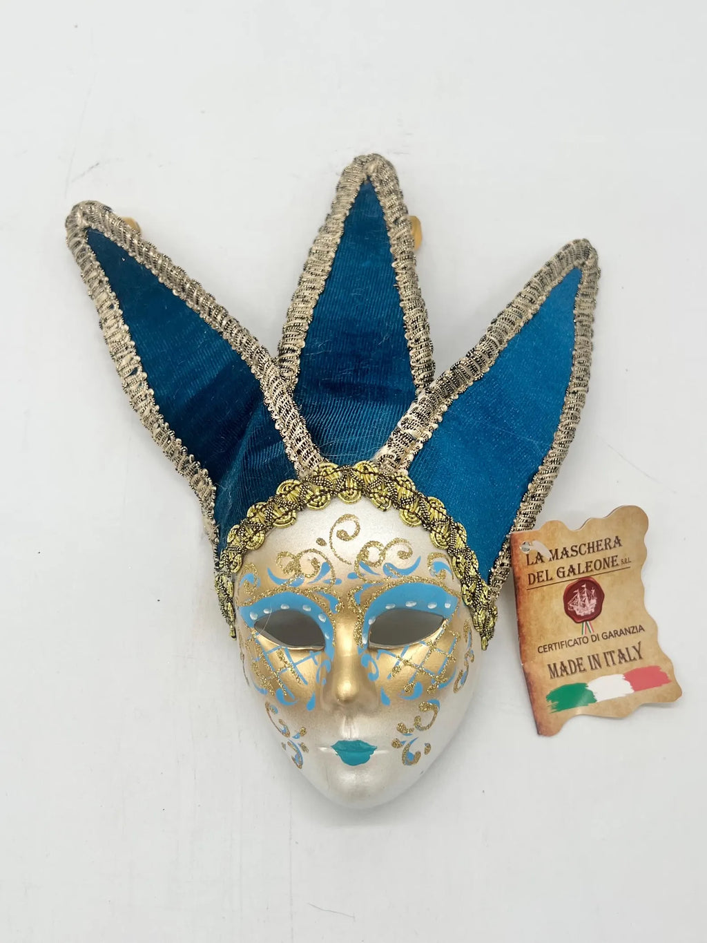 Handmade 8 inch Venetian Mask for Orishas / Máscara veneciana hecha a mano de 8 pulgada para Orishas