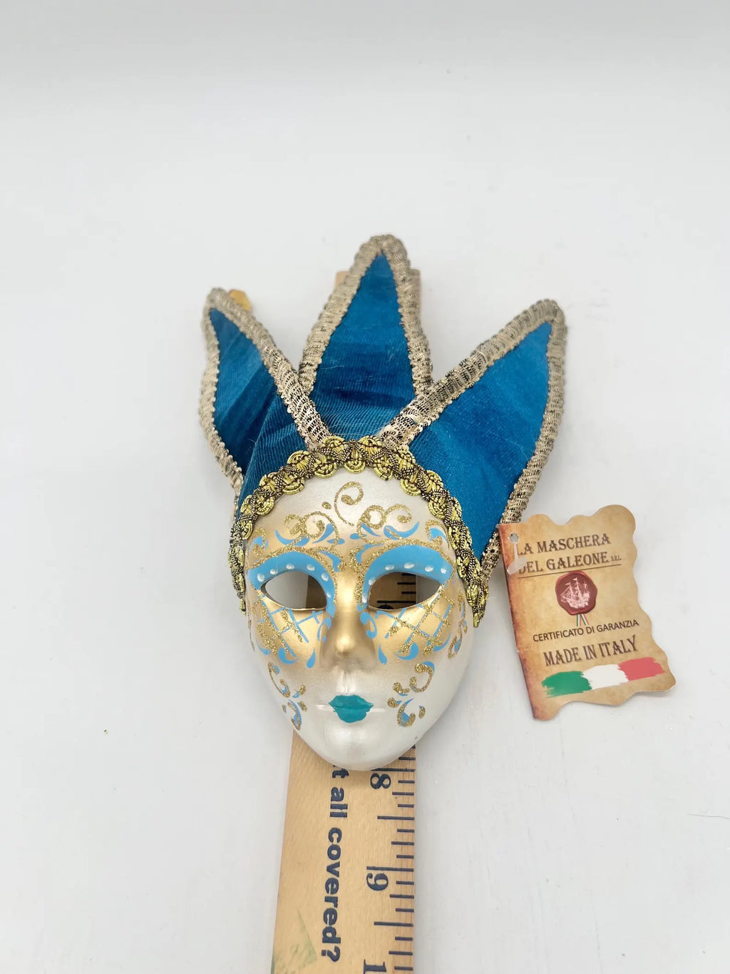 Handmade 8 inch Venetian Mask for Orishas / Máscara veneciana hecha a mano de 8 pulgada para Orishas