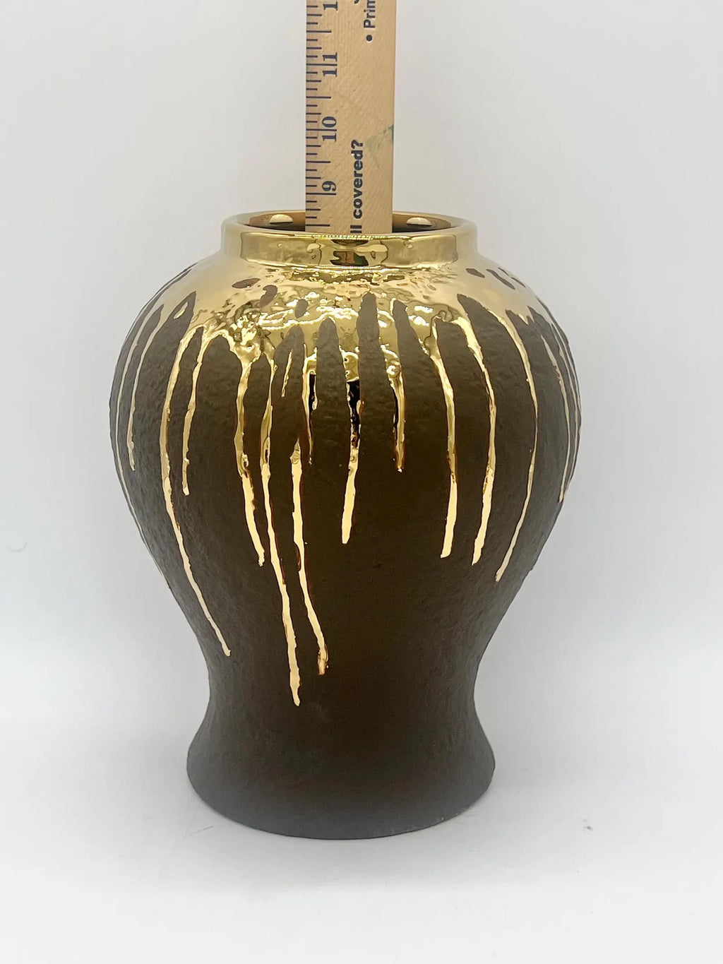 Exotic crafted 14 inch Ginger Jar for Orishas Oya/Oshun - Tinaja exótica para Orishas Oya/Oshun