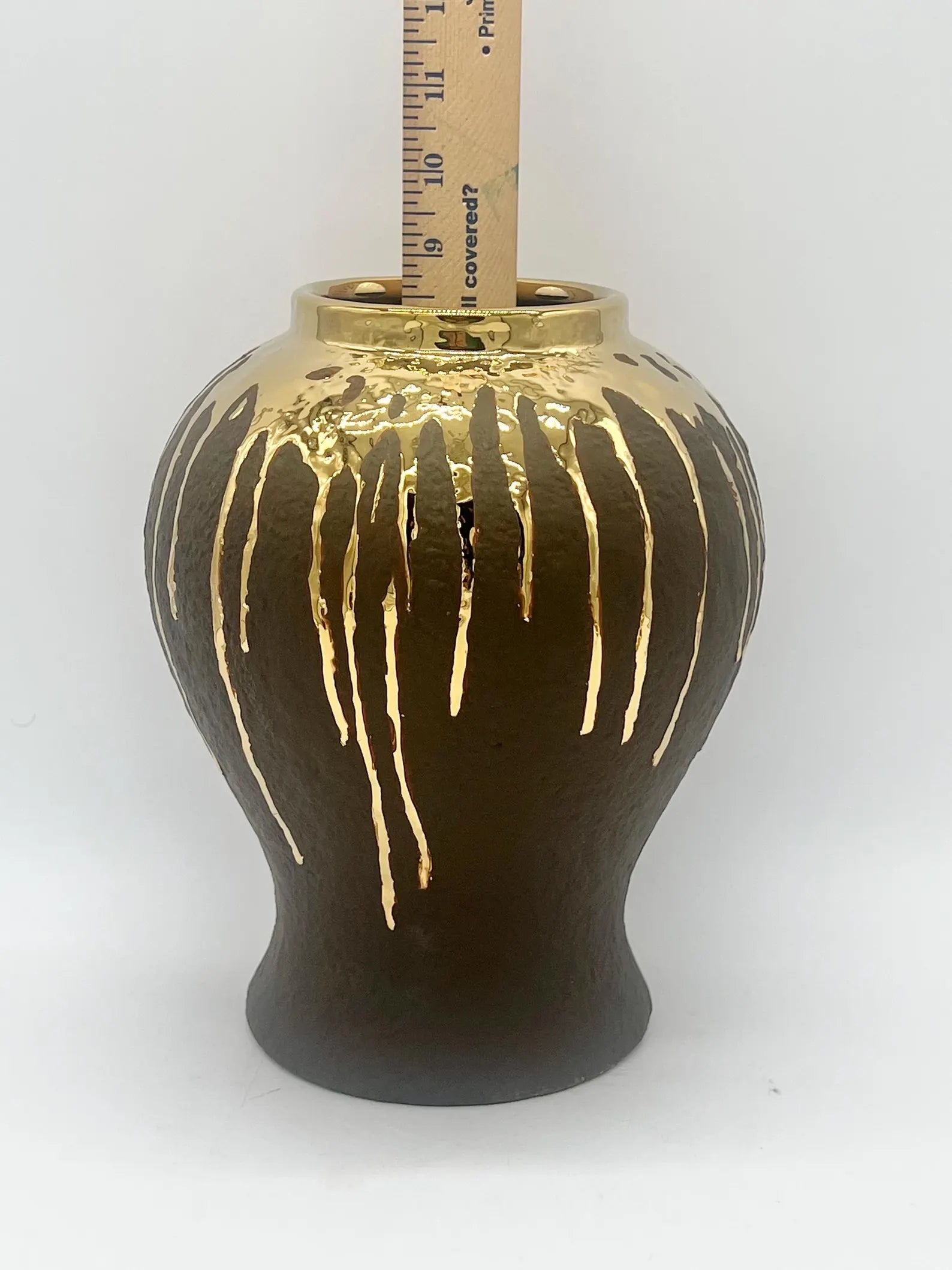 Exotic crafted 14 inch Ginger Jar for Orishas Oya/Oshun - Tinaja exótica para Orishas Oya/Oshun