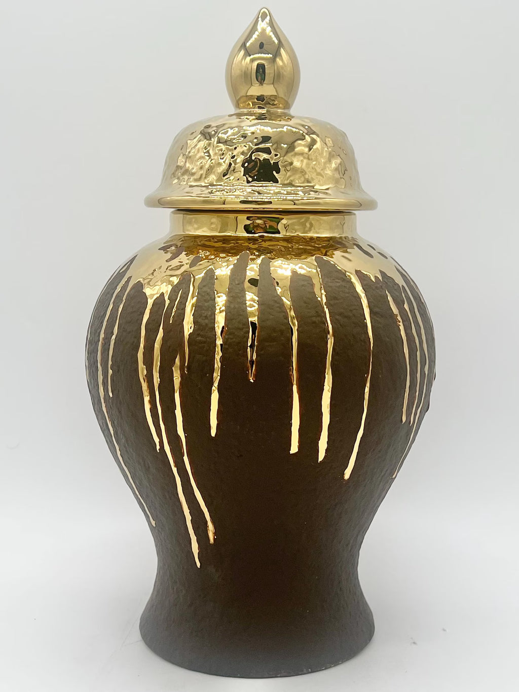 Exotic crafted 14 inch Ginger Jar for Orishas Oya/Oshun - Tinaja exótica para Orishas Oya/Oshun