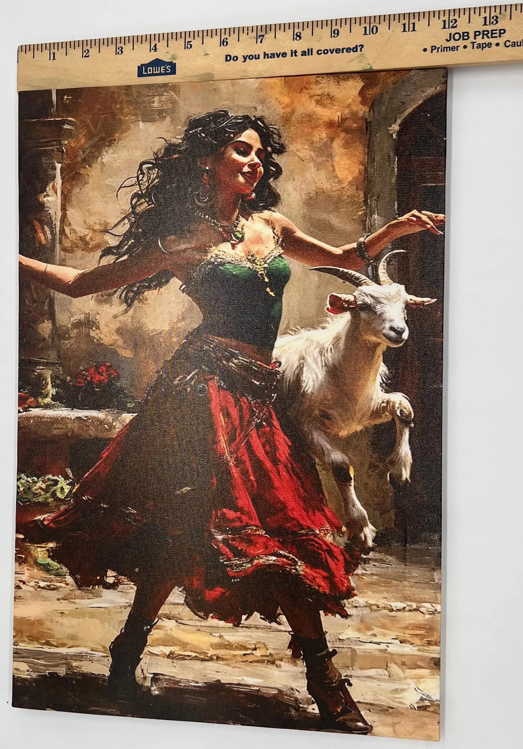 Gypsy Woman with Goat / Mujer Gitana con Chivo - 2D Canvas