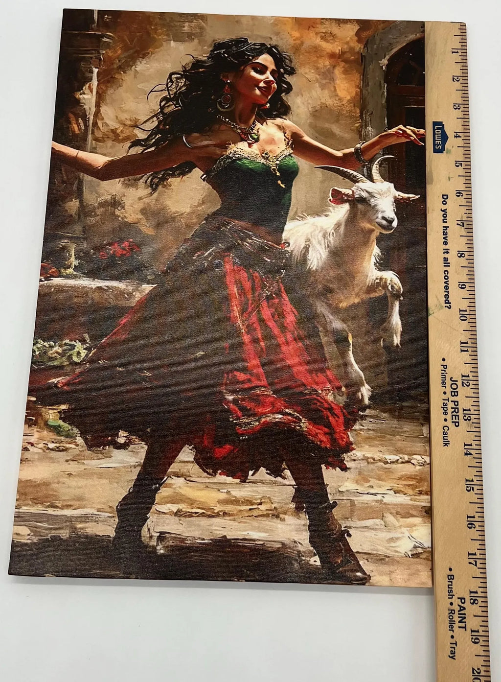 Gypsy Woman with Goat / Mujer Gitana con Chivo - 2D Canvas
