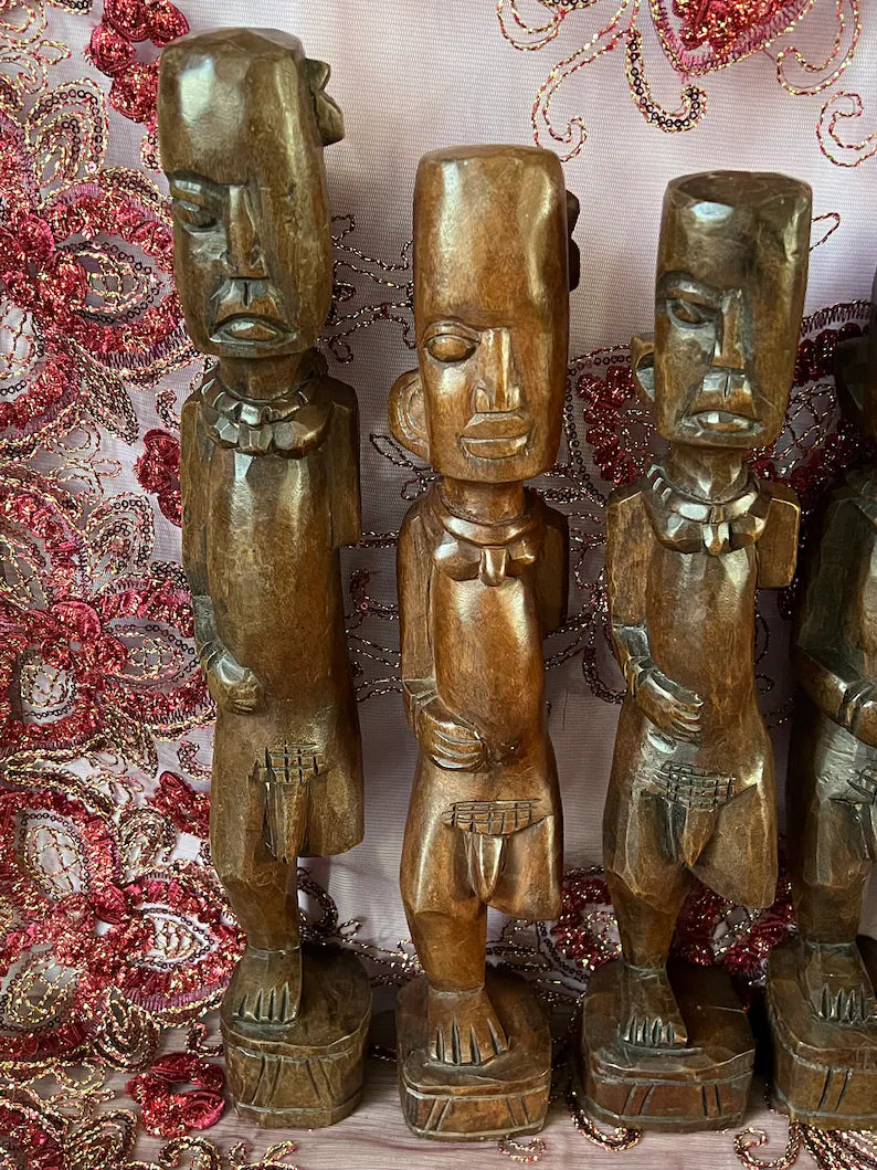 Handcrafted Ozain Wooden Statue / Estatua de madera de Ozain hecha a mano