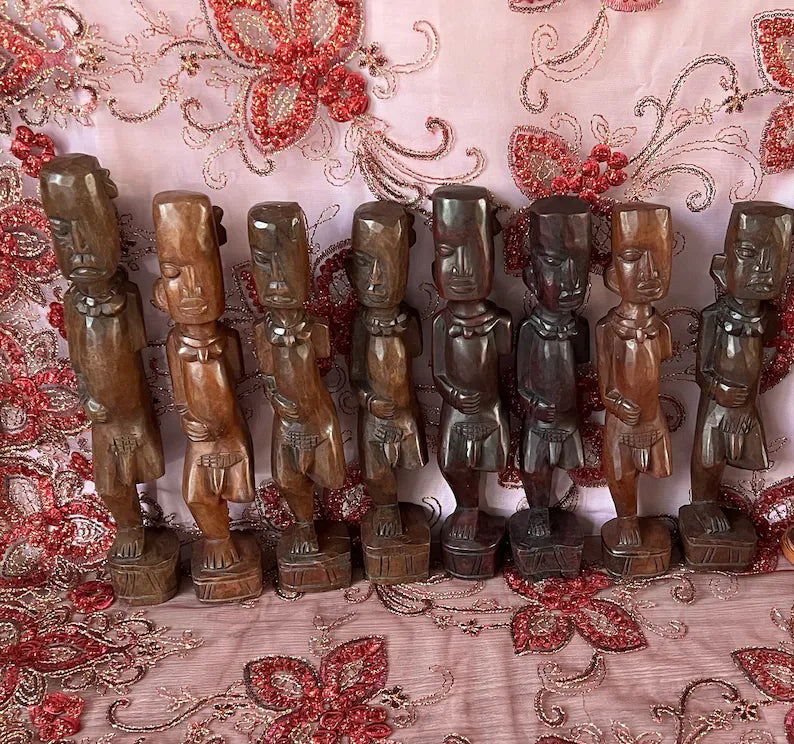 Handcrafted Ozain Wooden Statue / Estatua de madera de Ozain hecha a mano