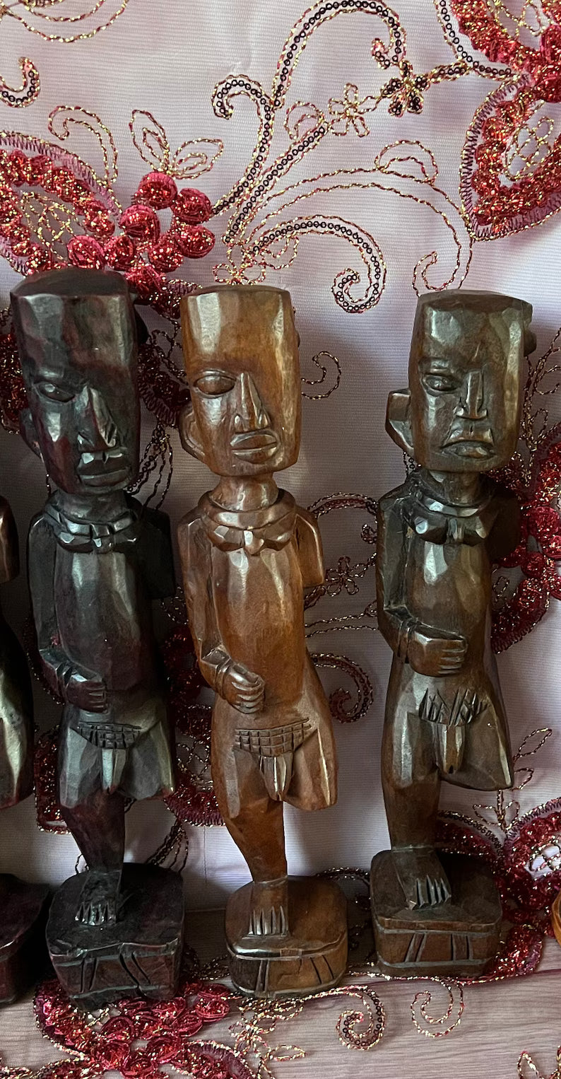 Handcrafted Ozain Wooden Statue / Estatua de madera de Ozain hecha a mano