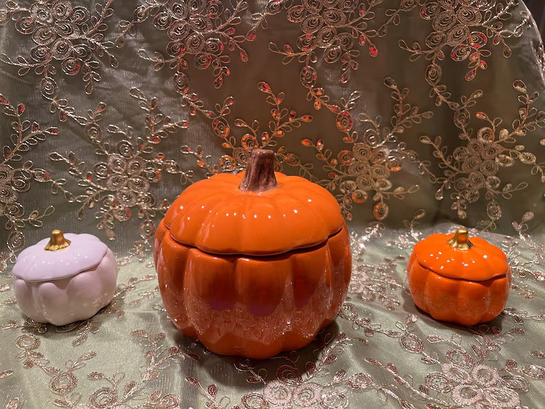 Ceramic Pumpkin Tinajas for Orishas / Tinajas de Calabaza para Orishas