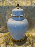 White & Gold Little Ginger Jar for Orishas / Pequeña Tinaja Blanco con Oro para Orishas