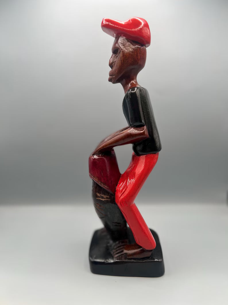 Handcrafted Muerto Wooden Statue Set / Set de Estatuas Talladas a Mano