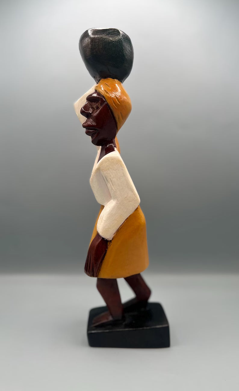 Handcrafted Muerto Wooden Statue Set / Set de Estatuas Talladas a Mano