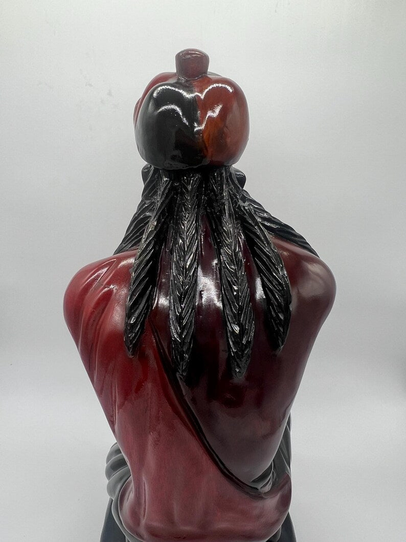 Hand Carved Wooden Congo Statue 23 inches / Estate del Congo de Madera tallada a mano 23 pulgadas