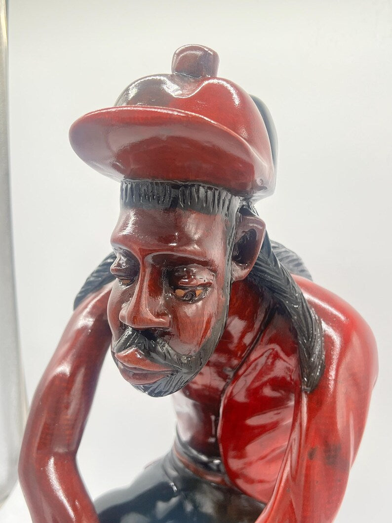 Hand Carved Wooden Congo Statue 23 inches / Estate del Congo de Madera tallada a mano 23 pulgadas