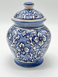 Blue & White Ceramic Tinaja / Tinaja de Cerámica Azul & Blanca