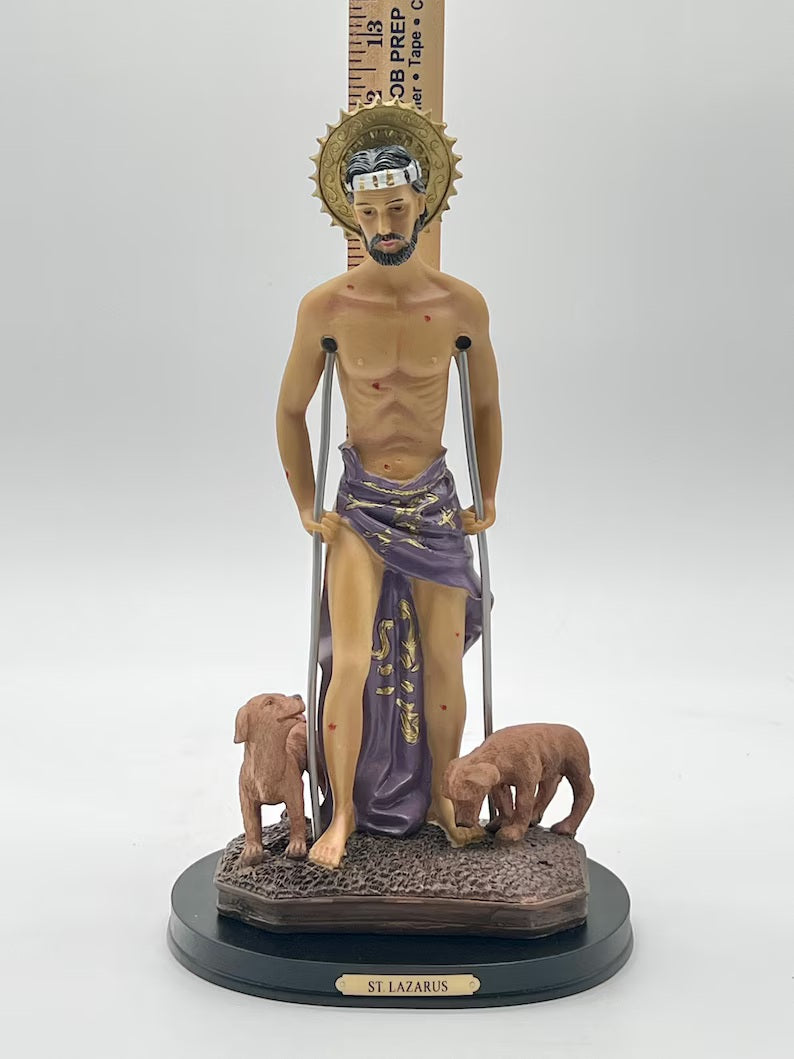 12” San Lázaro Resin Statue / Estatua de Resina (Babalu Aye / Asojano)