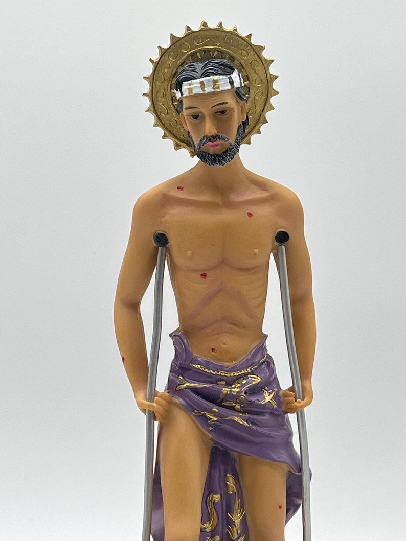 12” San Lázaro Resin Statue / Estatua de Resina (Babalu Aye / Asojano)