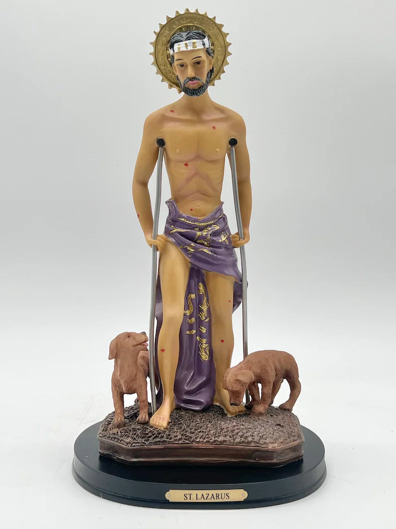 12” San Lázaro Resin Statue / Estatua de Resina (Babalu Aye / Asojano)