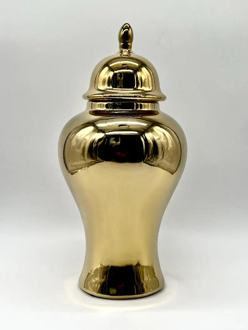 Gold Ceramic Tinaja / Tinaja de cerámica de Oro