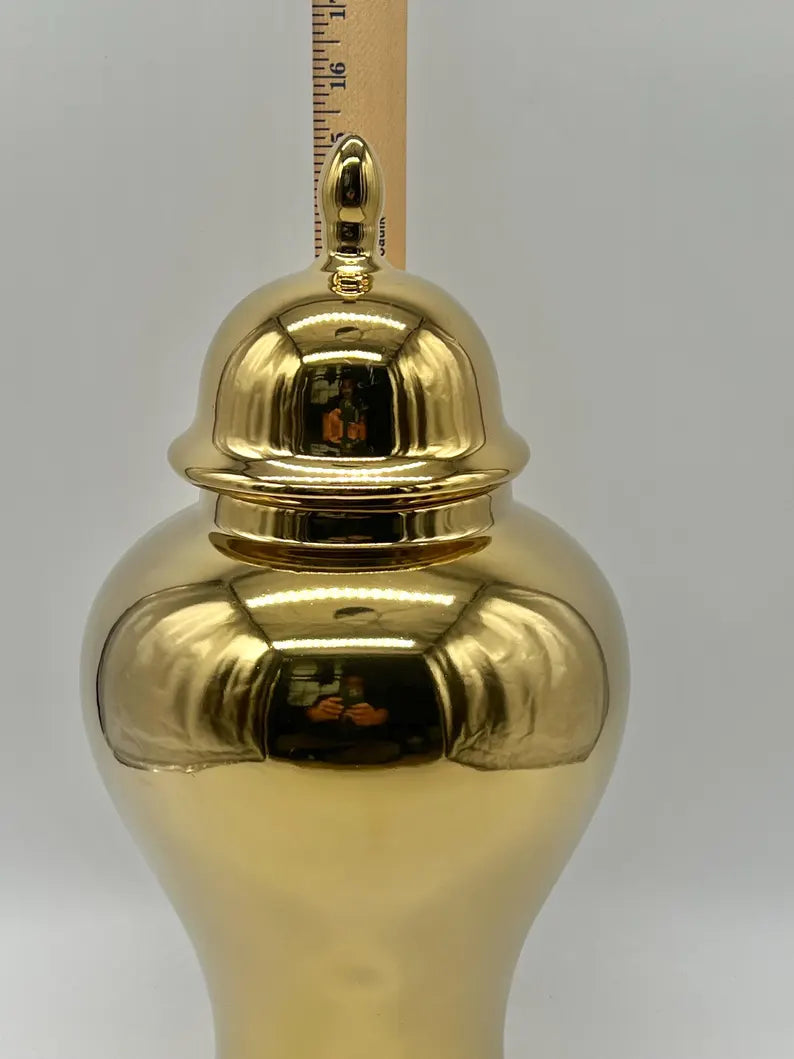 Gold Ceramic Tinaja / Tinaja de cerámica de Oro