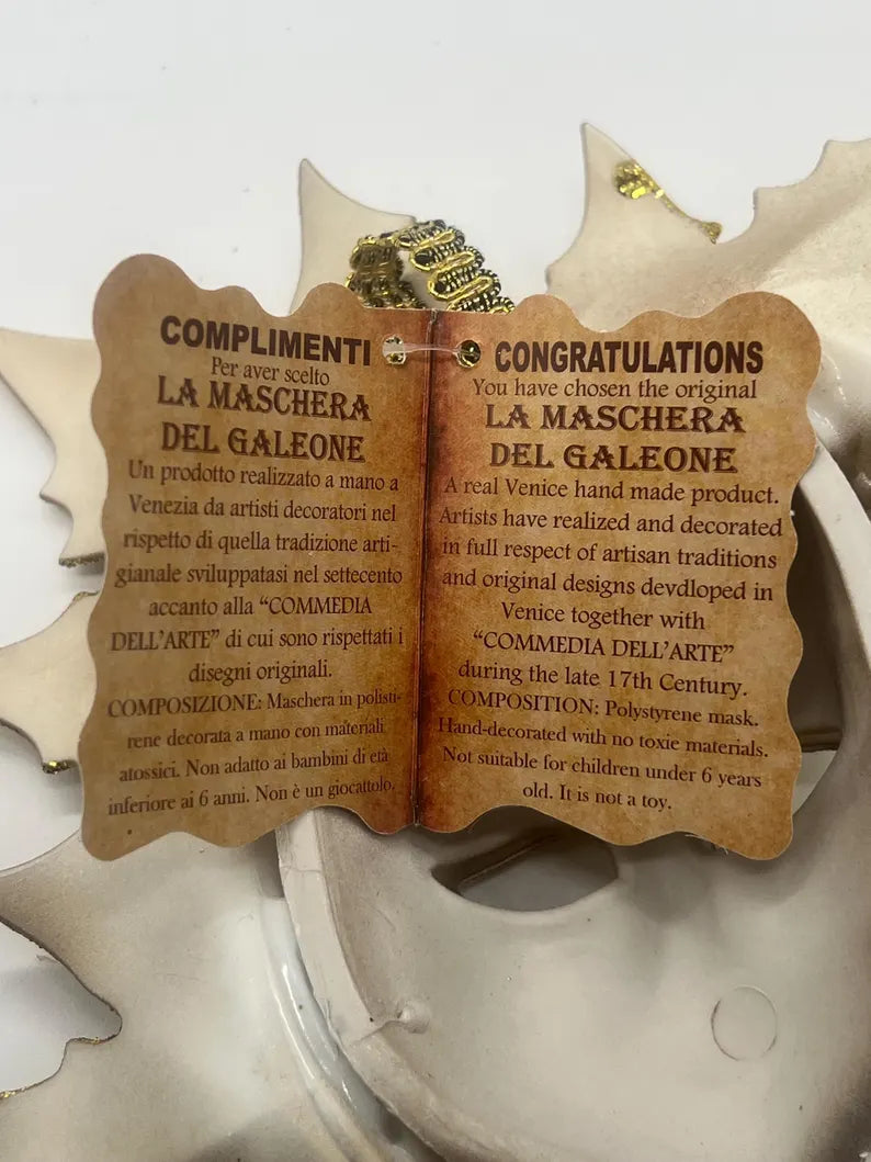 Handmade Venetian Mask for Orishas / Máscara Veneciana Hecha a Mano para Orishas