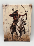 Indian Woman with Horse 2D Canvas / Mujer India con Caballo 2D en Lienzo