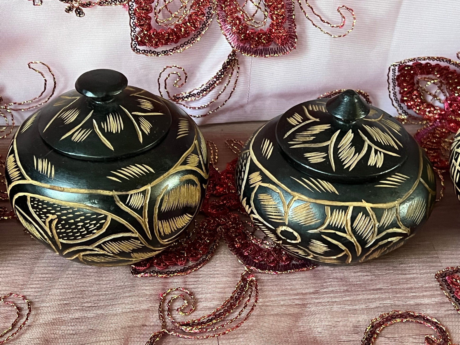 Small Handcrafted Wooden Bateas for Awokofa or Ikofa