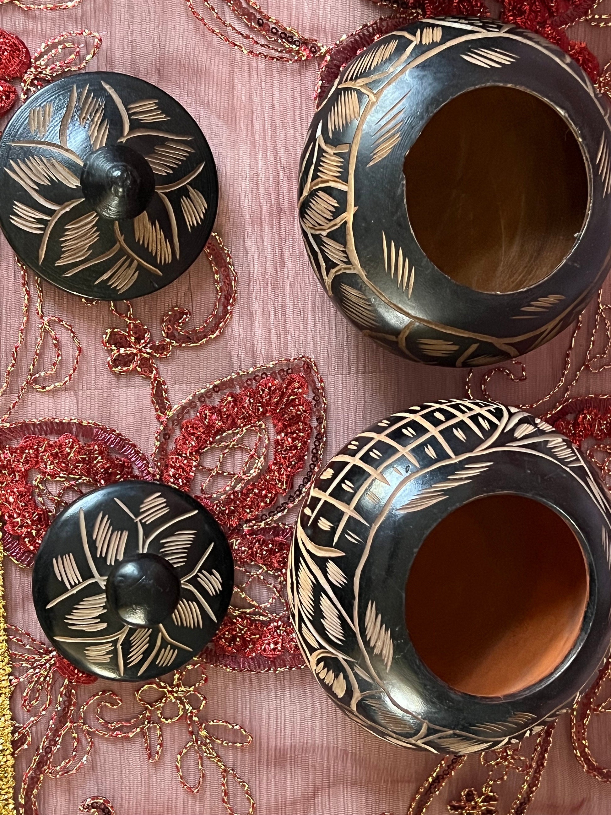 Small Handcrafted Wooden Bateas for Awokofa or Ikofa