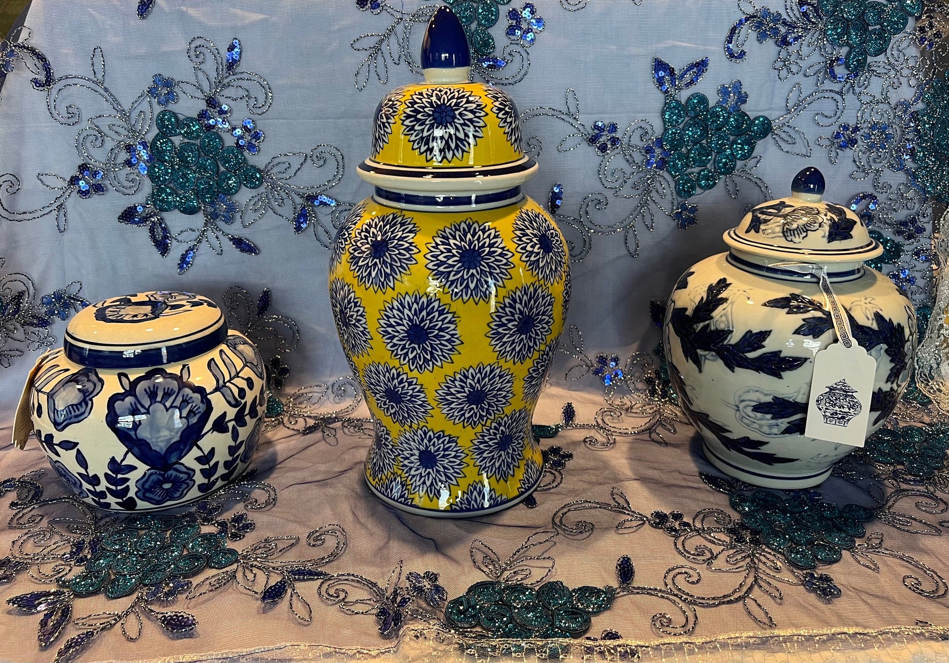 Ceramic Tinajas Ginger Jars for Yemaya and Oshun
