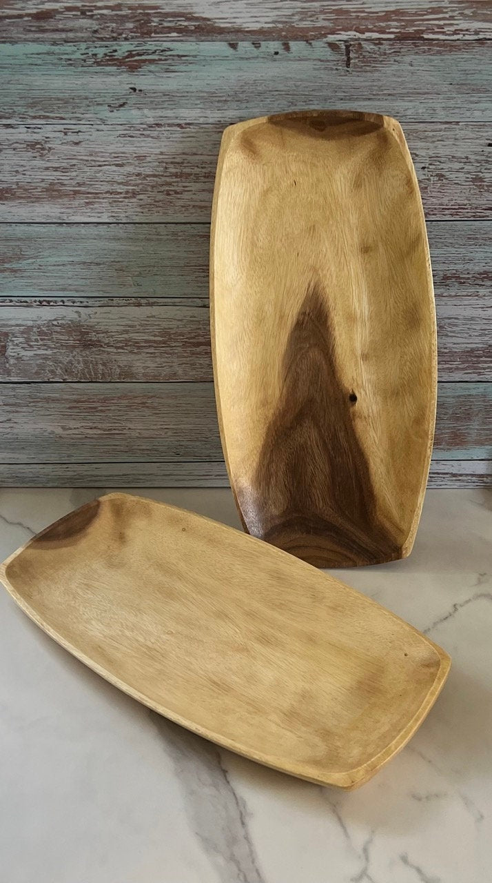 Wooden & Silver Platters for Shango and Obbatala - Set of Two